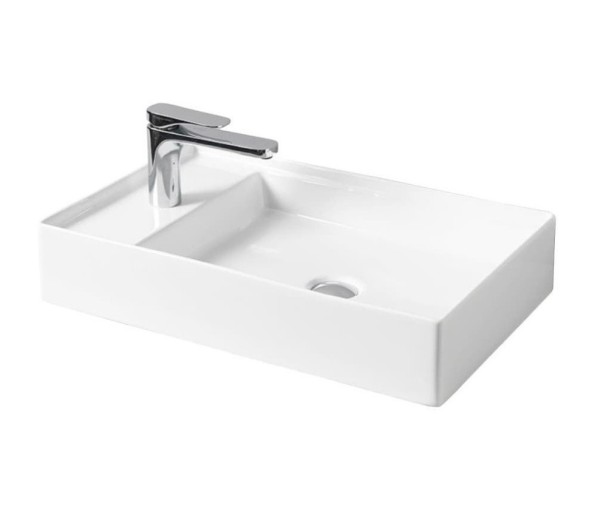 Раковина Artceram Scalino накладная  с одним отверстием цвет белый матовый SCL003 05 00