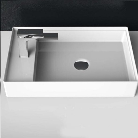 Раковина Artceram Scalino накладная  с одним отверстием цвет белый матовый SCL003 05 00