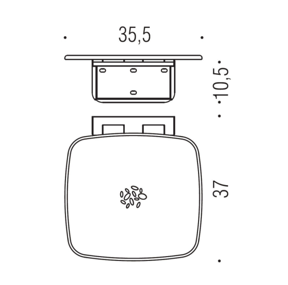 Сиденье для душа COLOMBO DESIGN SEDILI В9645 настенное цвет белый максимальная нагрузка 160 кг