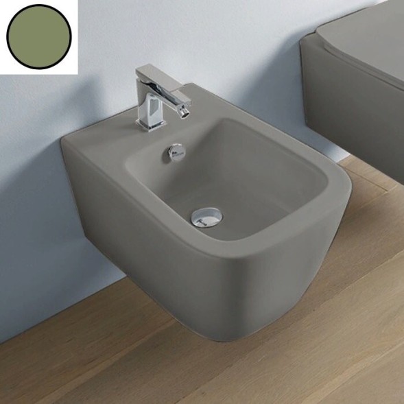 Биде Artceram A16 подвесной с одним отверстием  цвет green salvia ASB001 44 00