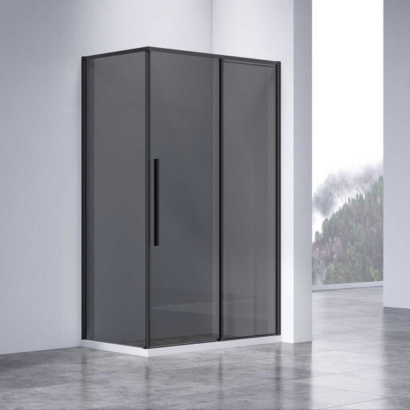 Vincea Душевой уголок Slim-N VSR-4SN9013CGB, 1300*900, черный, стекло тонированное