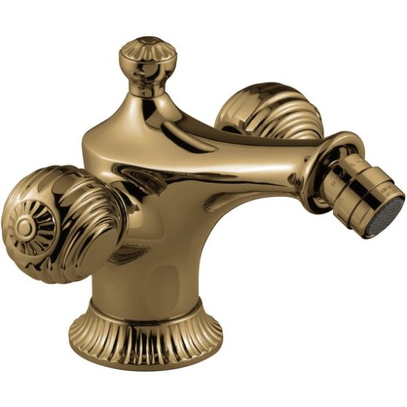 Emmevi The One Cloe, смеситель с донным клапаном для биде. Металлические ручки, цвет бронза 98004/BR