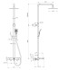 Paini 09CR687THQ250F3Q80 Nove Душевая система с термоcтатом, фиксированный излив, квадр лейки, хром