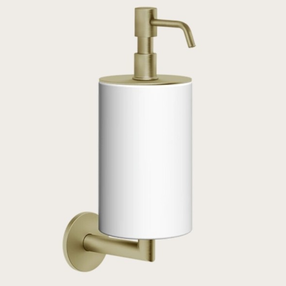 Gessi Дозатор для жидкого мыла, шгв 75*128*243, цвет дозатора Матовая латунь#белый  63613#727