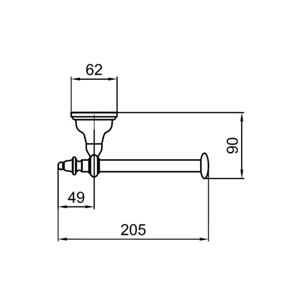 Держатель для туалетной бумаги Webert Armony AM500801010, золото