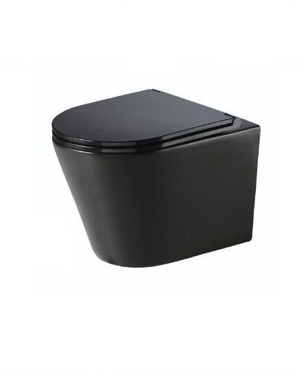 NOFER Унитаз подвесной, сиденье s/close  Nantes 515x355мм 23031 матовый чёрный