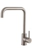 AQG INOX LITE, смеситель для кухни с загнутым поворотным изливом цвет, нержавеющая сталь