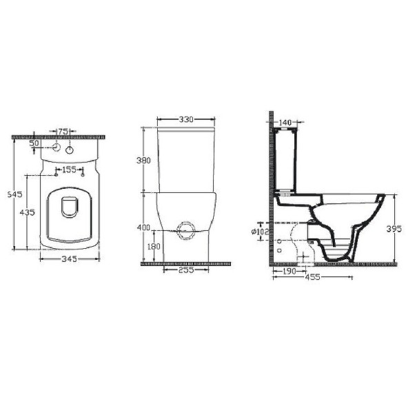 Бачок для напольного унитаза ISVEA Soluzione VI 10BPS1002 со смывным механизмом, белый 10BPS1002