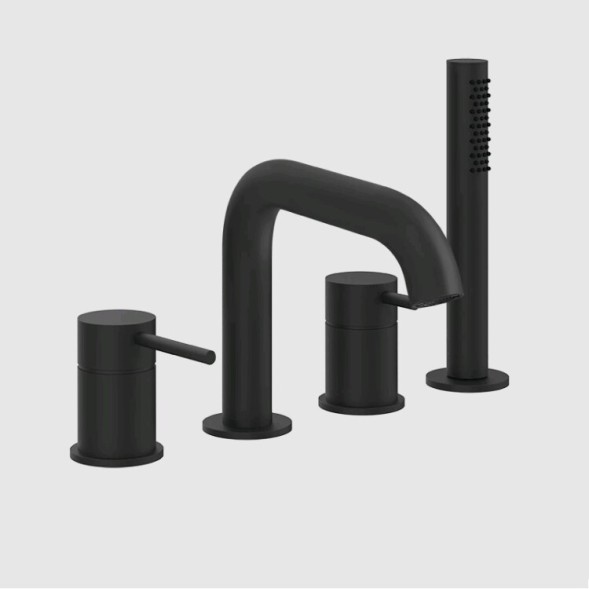 Gessi Смеситель для ванны и душа, 316 Bath Shower, цвет черный матовый 54037#299