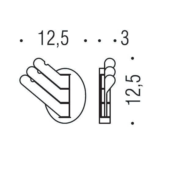 Крючок COLOMBO DESIGN LUNA CB17 одинарный цвет хром