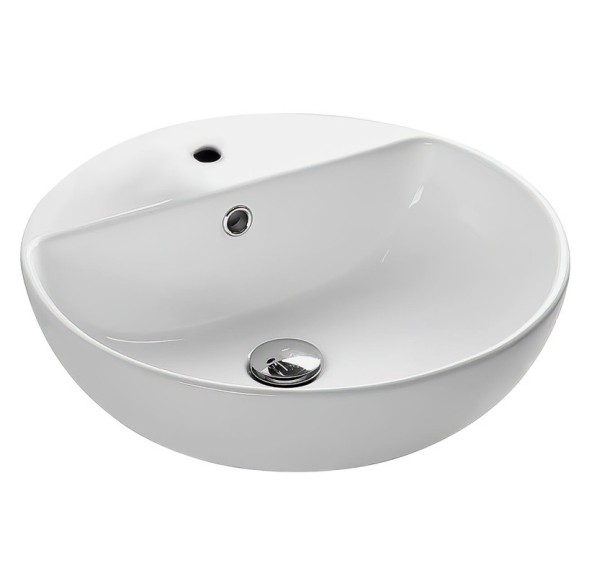 Раковина HATRIA HAPPY HOUR YXSJ01 накладная с одним отверстием цвет белый