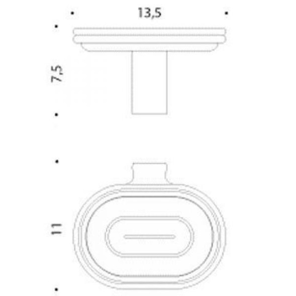 Мыльница COLOMBO DESIGN LUNA B0101 настенная цвет хром