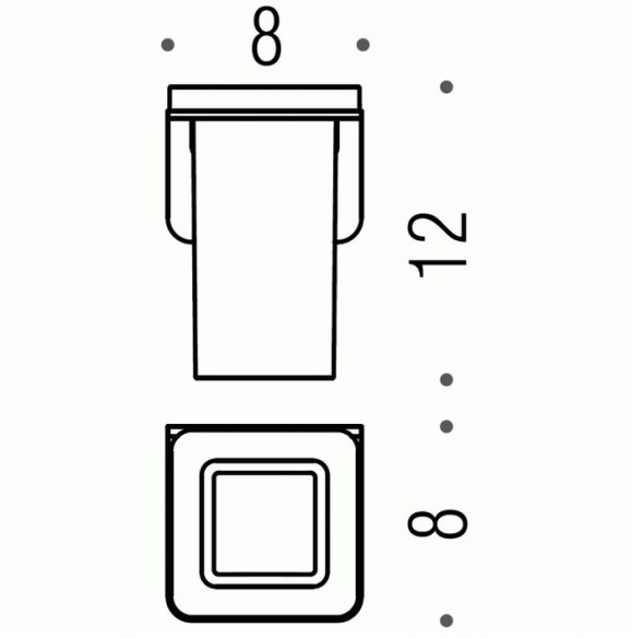 Стакан COLOMBO DESIGN OVER B7002 настенный цвет нержавеющая сталь