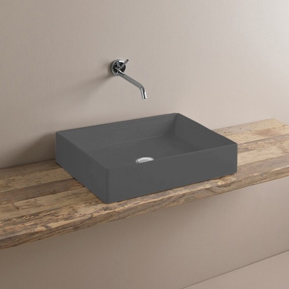 Раковина Artceram Scalino накладная без отверстий  цвет Blue denim SCL002 37 00