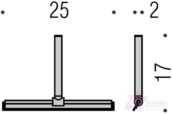 Скребок COLOMBO DESIGN ANGOLARI B9636 AQUACLEAN цвет хром