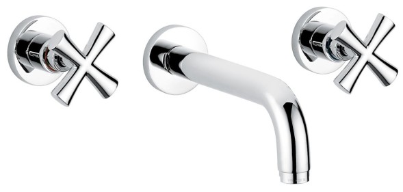 Emmevi Spirit New, встраиваемый в стену смеситель на 3 отверстия для раковины, цвет бронза 31155/BR