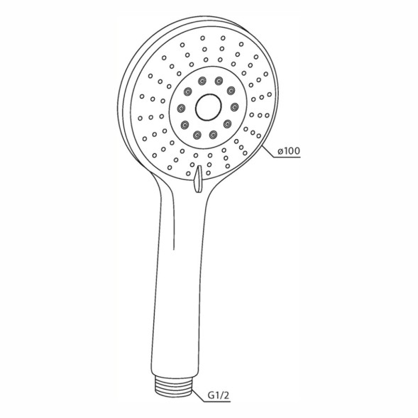 Paini CTCR155F3D100 Лейка душевая Катания , 3 режима, хром