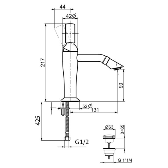 Смеситель для раковины Webert Opera OA830102560. черный