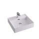 Hidra Kiub, накладная/подвесная прямоугольная раковина 51x46x12h см, цвет белый матовый