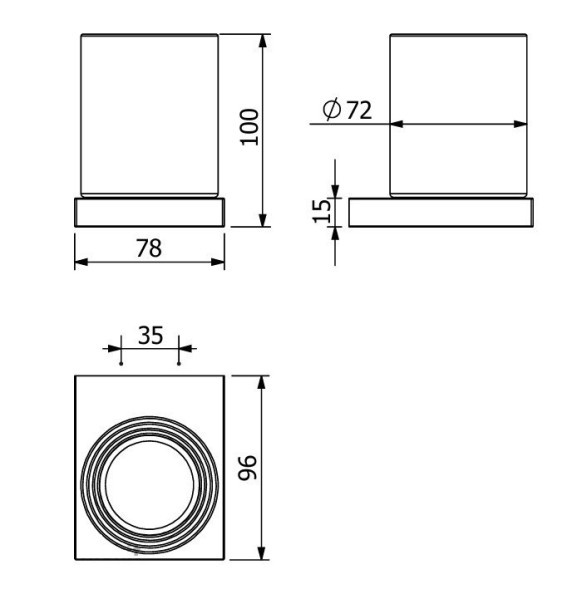 Стакан KLUDI VELA C 31975N5 подвесной
