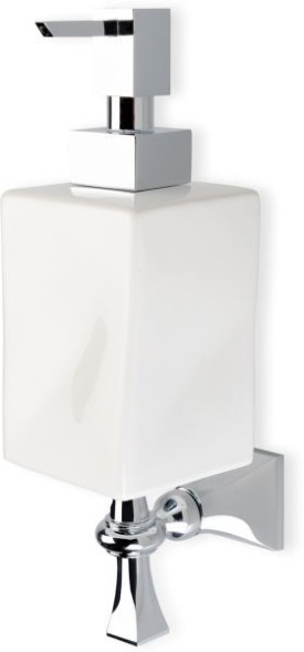 Stil Haus Prisma, настенный керамический дозатор, цвет золото - черная керамика