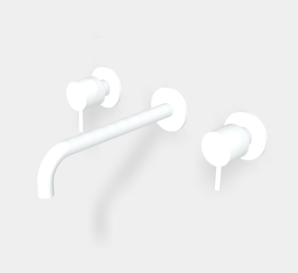 Смеситель для раковины, Fima Carlo Frattini, Spillo Up, цвет-белый матовый F3161L/5BS