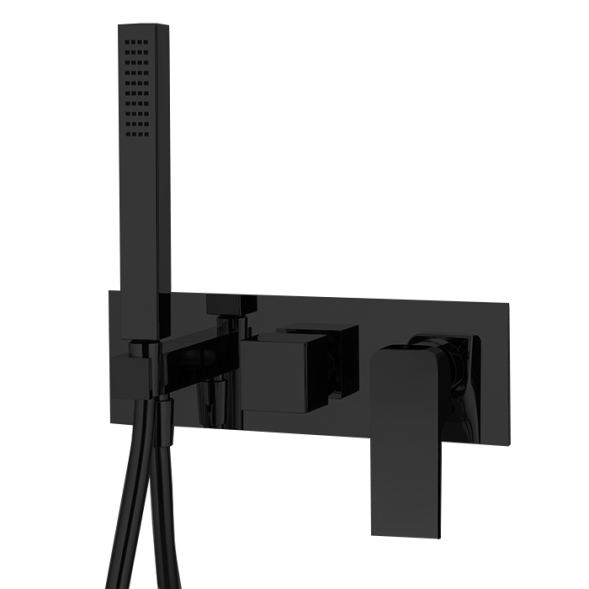 Смеситель для душа, Fima Carlo Frattini, Fit, на 2 потребителя, цвет-черный матовый F3399WX2NS