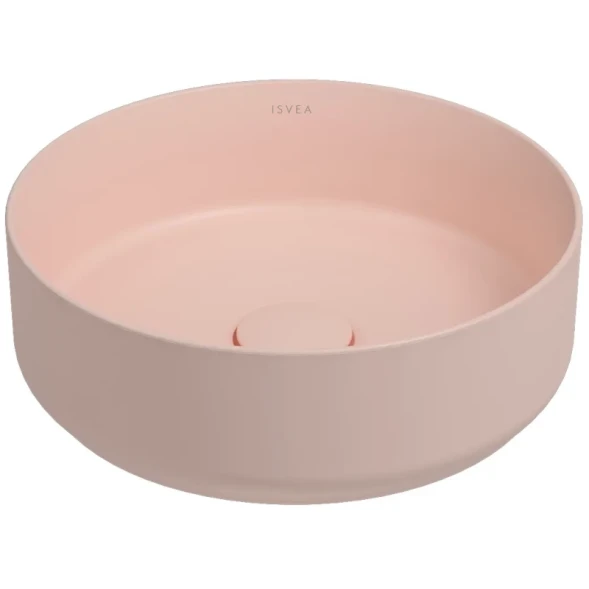 Раковина ISVEA Infinity накладная ШГВ 360*360*120 отверстия для смесителя отсутствуют цвет Лососевый матовый 10NF65036-2S