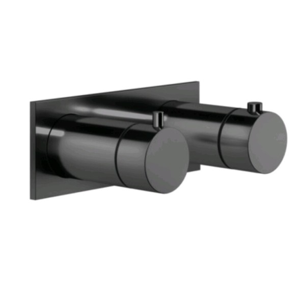 Gessi Смеситель для душа, Anello, на 2 потребителя, цвет черный металл  63334#706