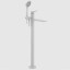 Gessi Смеситель для ванны и душа, Rilievo, напольный, цвет белый матовый 59131#279
