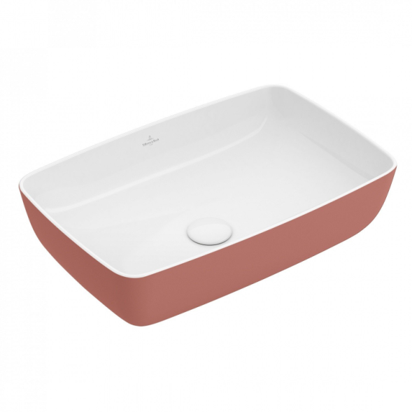 Villeroy&amp;Boch Раковина, Artis, шгв 580*385*130, отверстия для смесителя-отсутствуют, цвет снаружи/внутри-Indian Summer/белый 417258BCW9