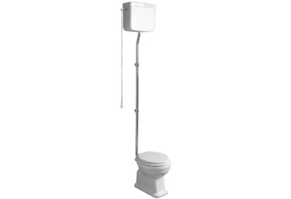 Бачок SIMAS LONDRA Настенный на высокой трубе высокийа в комплекте с механизмом слива цвет белый бронза LO902/R01BR