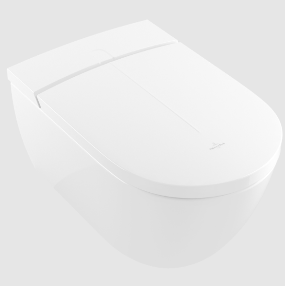 Villeroy&amp;Boch Унитаз-биде, Viclean, подвесной, шгв 385*595*400, CeramicPlus, цвет-альпийский белый (белый Alpin) V0E200R1