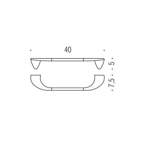 Полотенцедержатель COLOMBO DESIGN KHALA B1809 широкий цвет хром