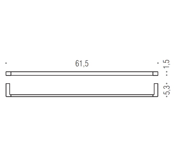 Полотенцедержатель COLOMBO DESIGN MINI Q B5011 широкий цвет хром