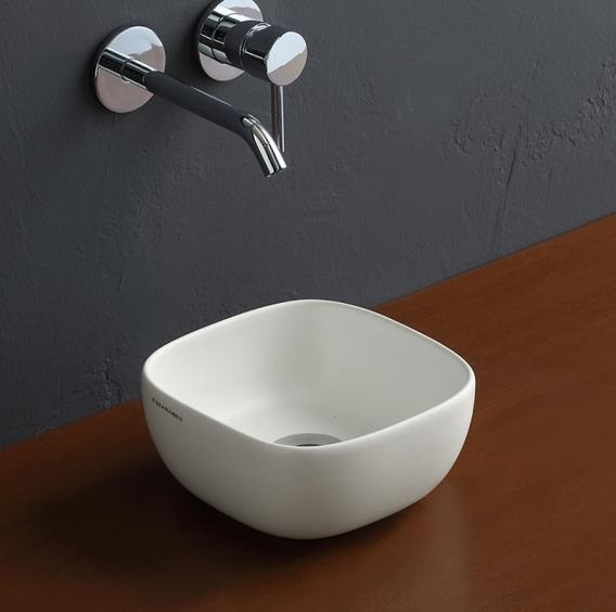 Раковина Scarabeo GLAM накладная без перелива без отверстий цвет белый 1809