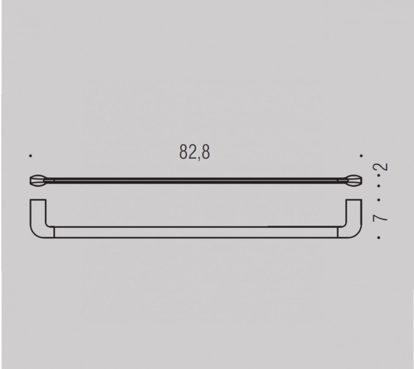 Полотенцедержатель COLOMBO DESIGN TRENTA B3011XL широкий цвет хром