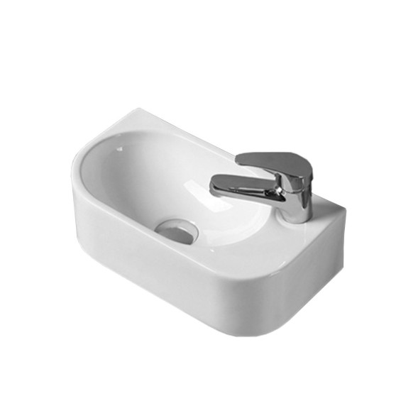 Vincea Раковина керамическая  VBS-506R, 400*215*120, подвесная, цвет белый, правая