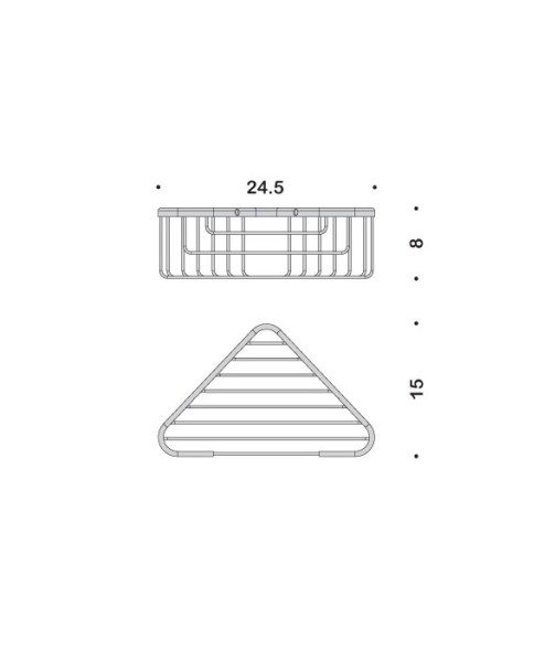 Полочка корзинка COLOMBO DESIGN BASIC B2733 угловая цвет хром