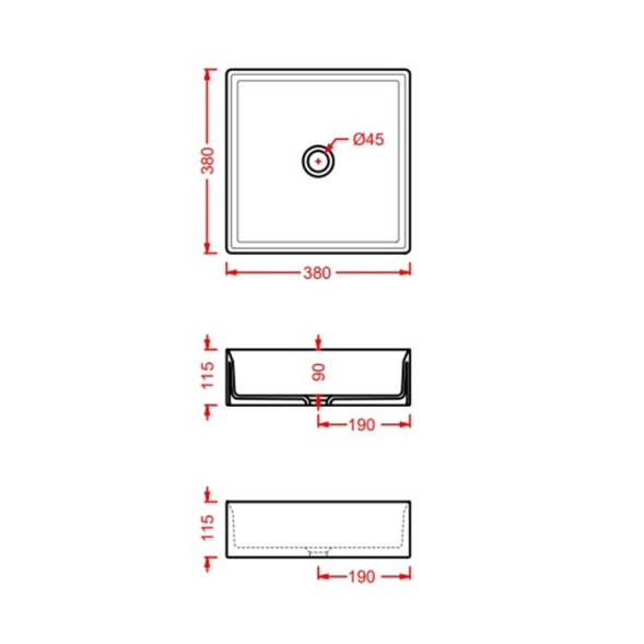 Раковина Artceram Scalino накладная без отверстий  цвет Blue sapphire SCL001 16 00