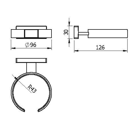 Держатель для фена LANGBERGER ALSTER 10991A подвесной цвет хром