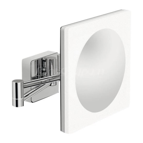 Зеркало LANGBERGER LEDRO 73485 подвесное поворотное трехкратное увеличение с подсветкой кабель в стене цвет хром