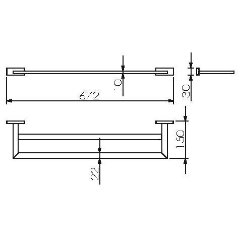 Полотенцедержатель LANGBERGER ALSTER 11902A подвесной цвет хром