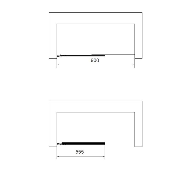 Vincea Душевая шторка на ванну VSB-6E900CLB-R, 900*1400, черный, стекло прозрачное, правая