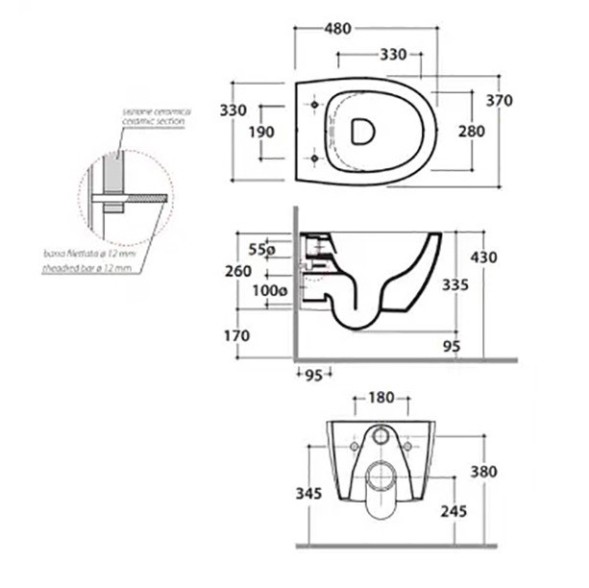 Унитаз GLOBO 4ALL подвесной безободковый цвет белый MDS04BI