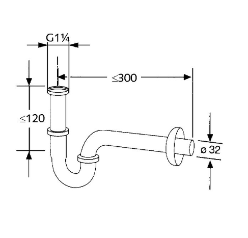 Сифон KLUDI 1026505-00 для биде