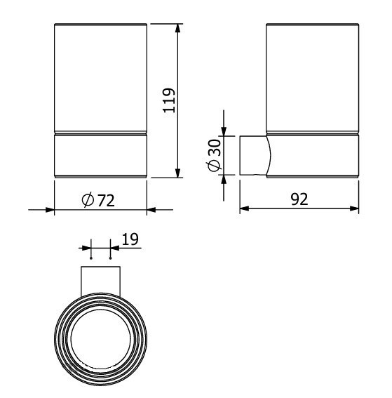 Стакан KLUDI VELA R 5897505 подвесной