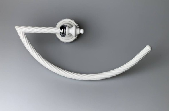 Stil Haus Giunone, полотенцедержатель - полукольцо, цвет хром - белый