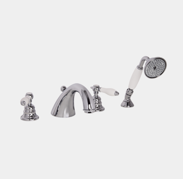 Смеситель для ванны и душа, Fima Carlo Frattini, Herend, цвет-золото F5414CBOR