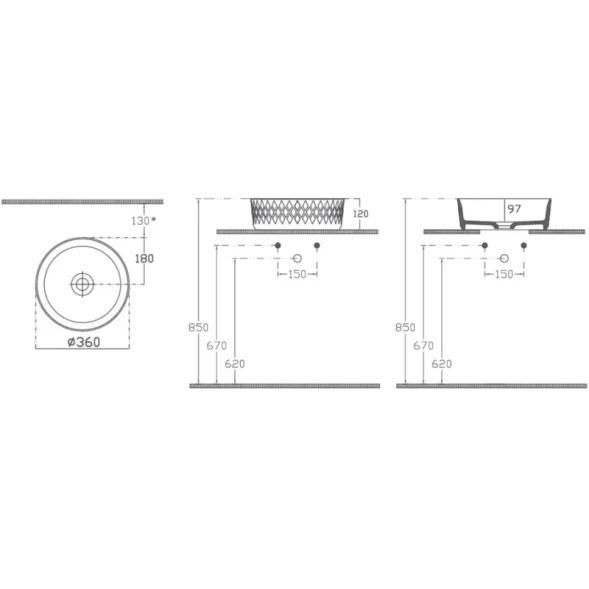 Раковина накладная ISVEA Davanti круглая 36см, без отверстия под смеситель цвет лососевый матовый 10NF67036-2S
